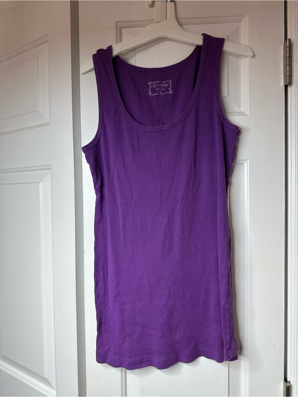 Purple Ribbed Tank Top - Women